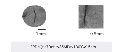 EPDM(Hs70):H2×35MPa×100°C×15hrs.